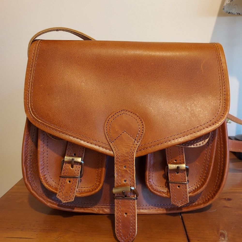 Vintage Leather Satchel Bag
